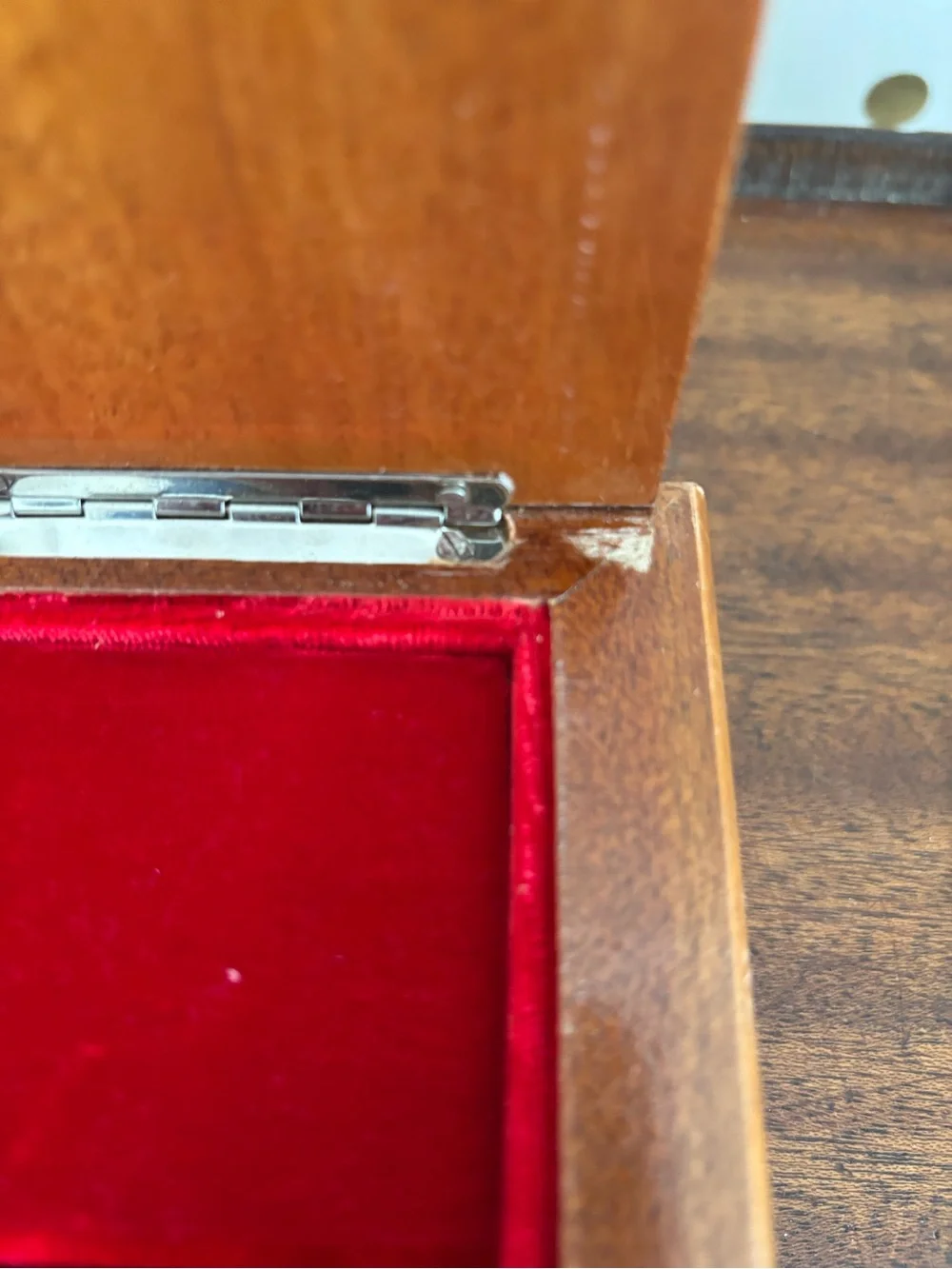 Vintage Deichart Music Jewelry Box O What a Beautiful Morning Red Velvet Lining